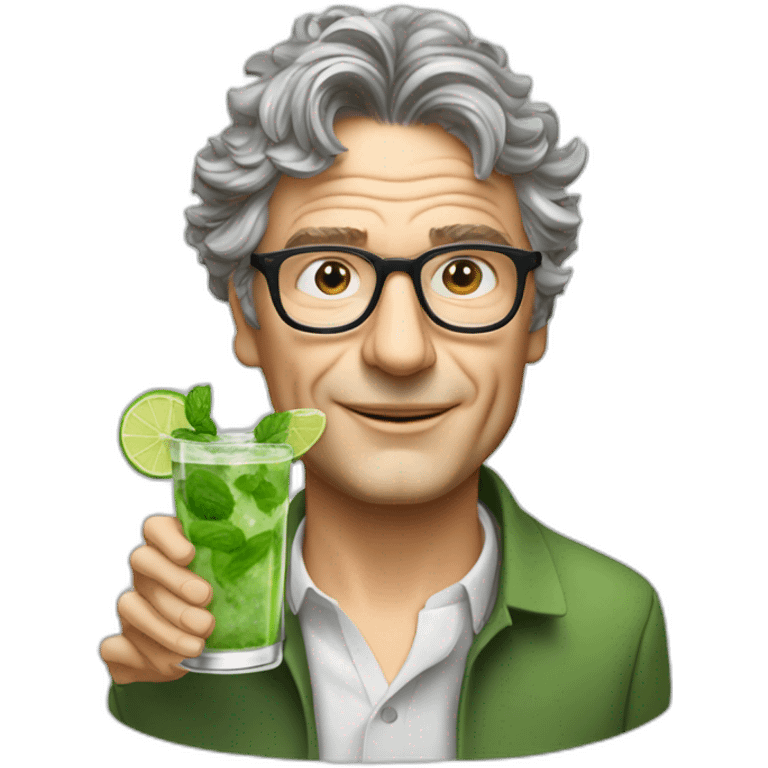 Michel Onfray qui boit un mojito emoji