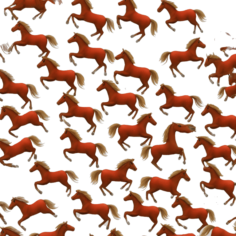 red running horse emoji