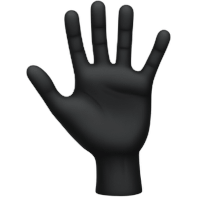 Black hand emoji