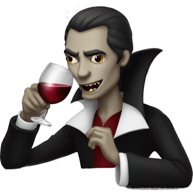 vampire drinking wine emoji