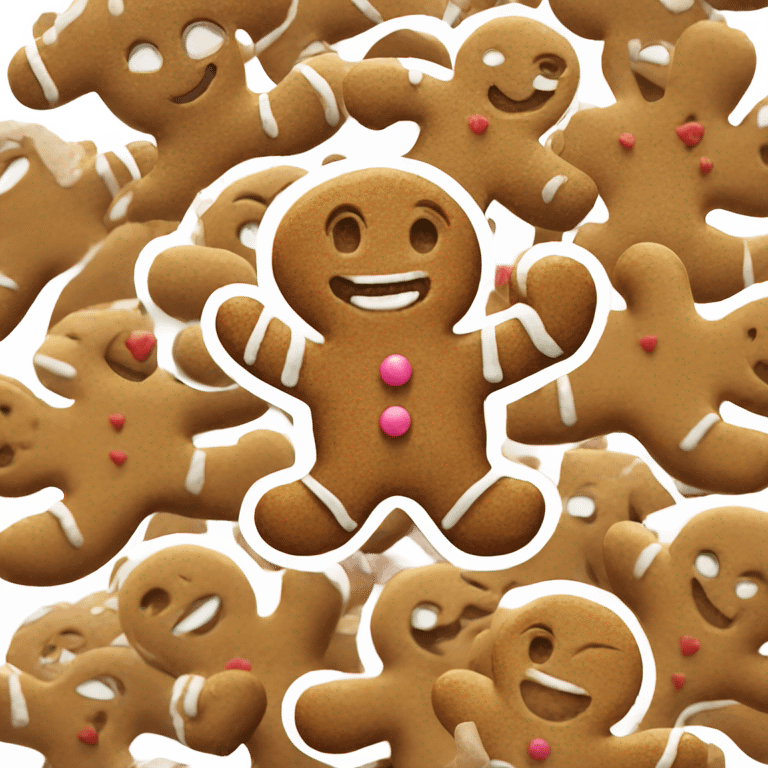 A gingerbread man emoji