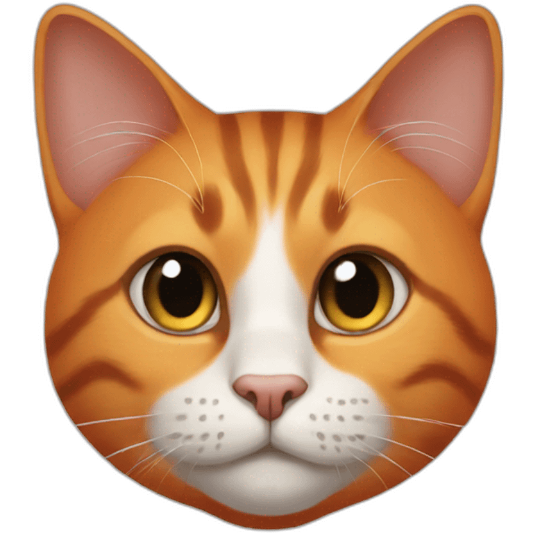 Orange and black cat emoji