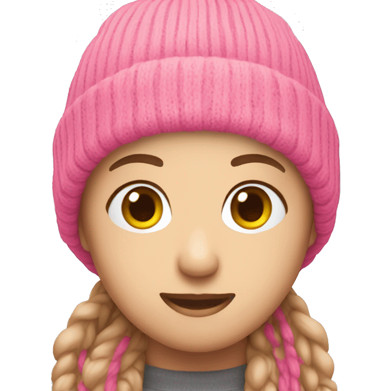 just pink beanie hat emoji