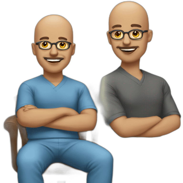 Bald 35 years therapist middleeast emoji