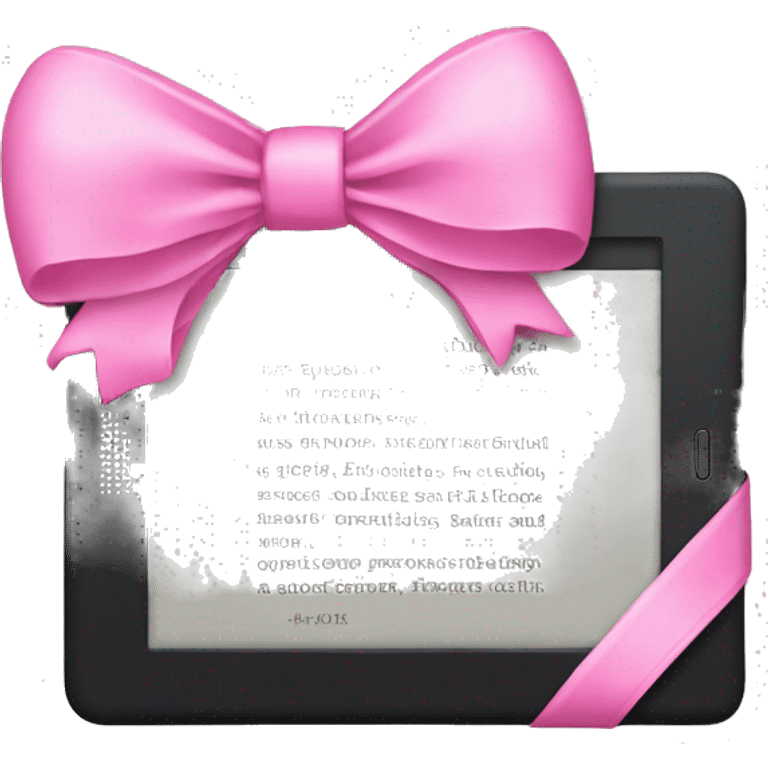 Kindle with pink bow emoji