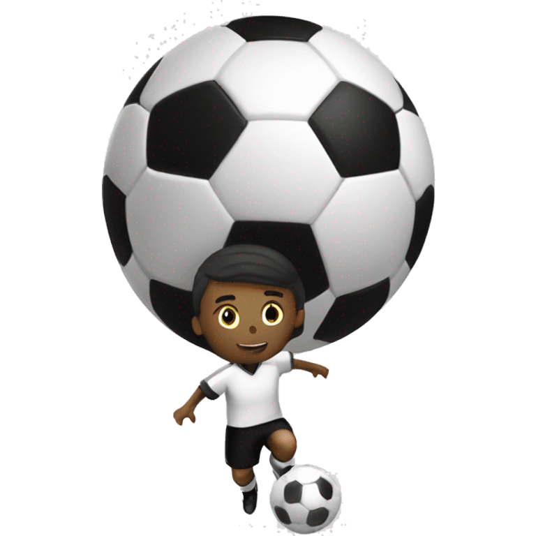 Soccer ball White and black soccer player score emoji