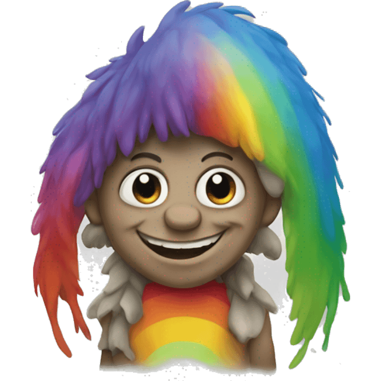 Rainbow with a troll under it  emoji