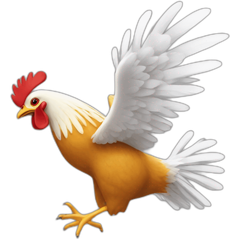 Un pollo volando emoji