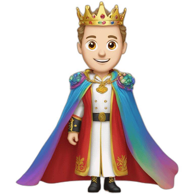 Jonathan Toews as a rainbow king with a royal robe on emoji