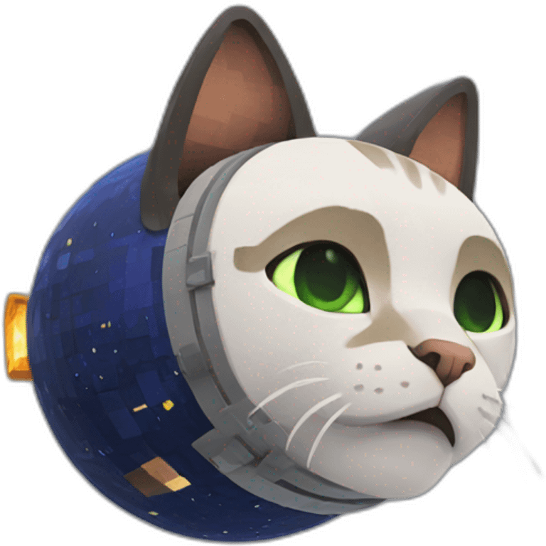 cat in space in minecraft emoji