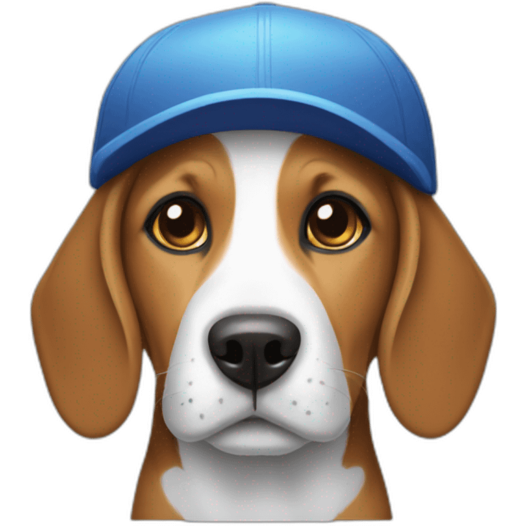 Beagle with a cap emoji