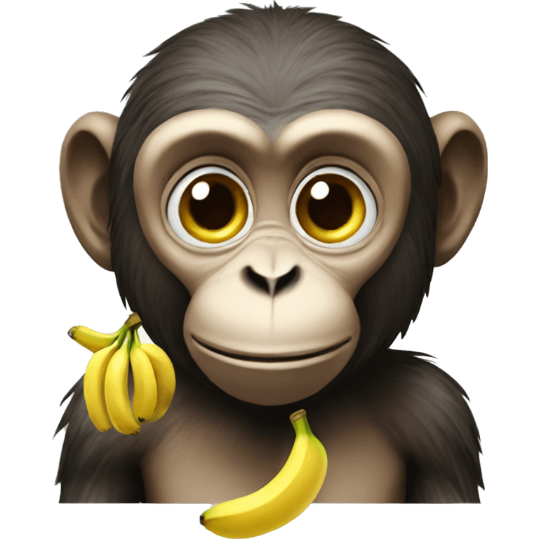 Monkey with banana emoji