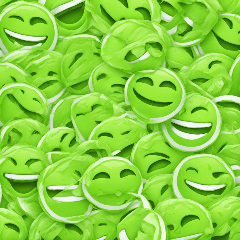 lime green limey smiley face emoji