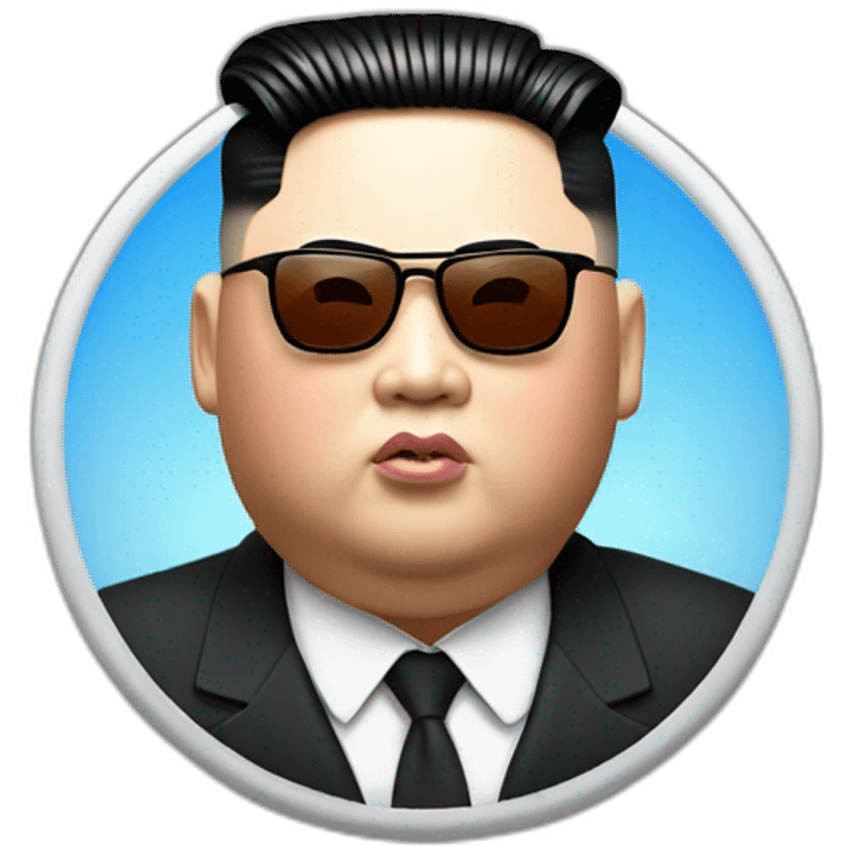 Kim jong UN and LOGO Nike badge emoji