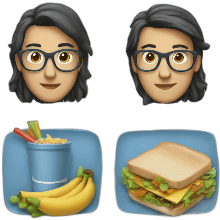 lunch computer nerd emoji