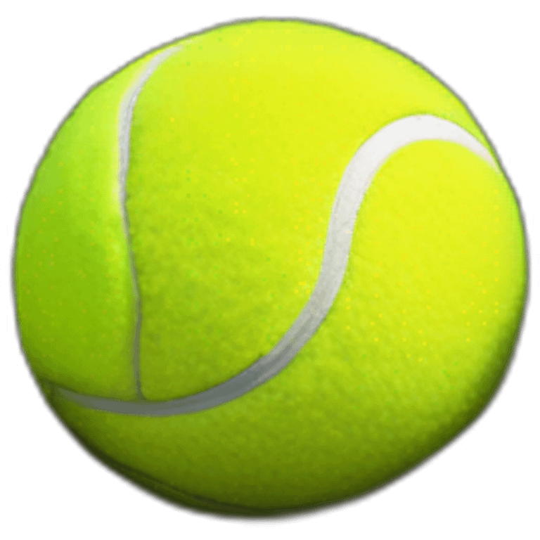 tennis ball resting on a beach emoji