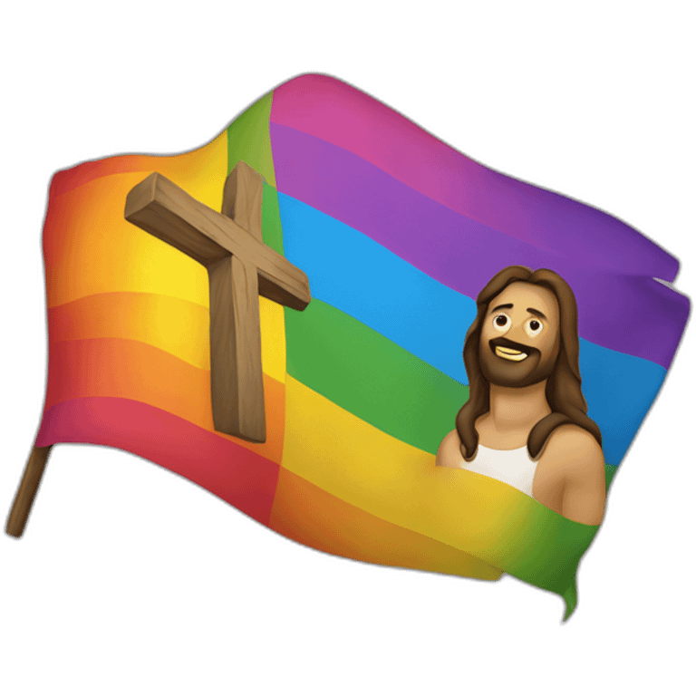 lgbtq-flag-with-jesus emoji