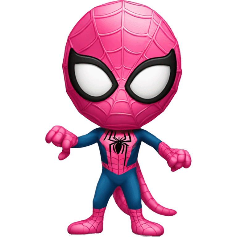 Pink Spider-Man in a cool pose emoji