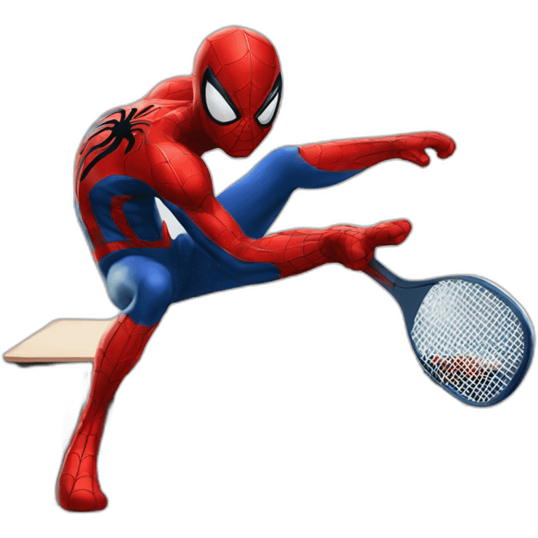 spiderman playing ping pong emoji