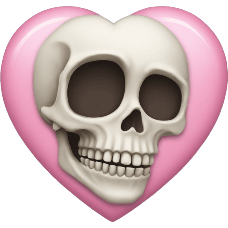 Heart emoji plus skeleton  emoji