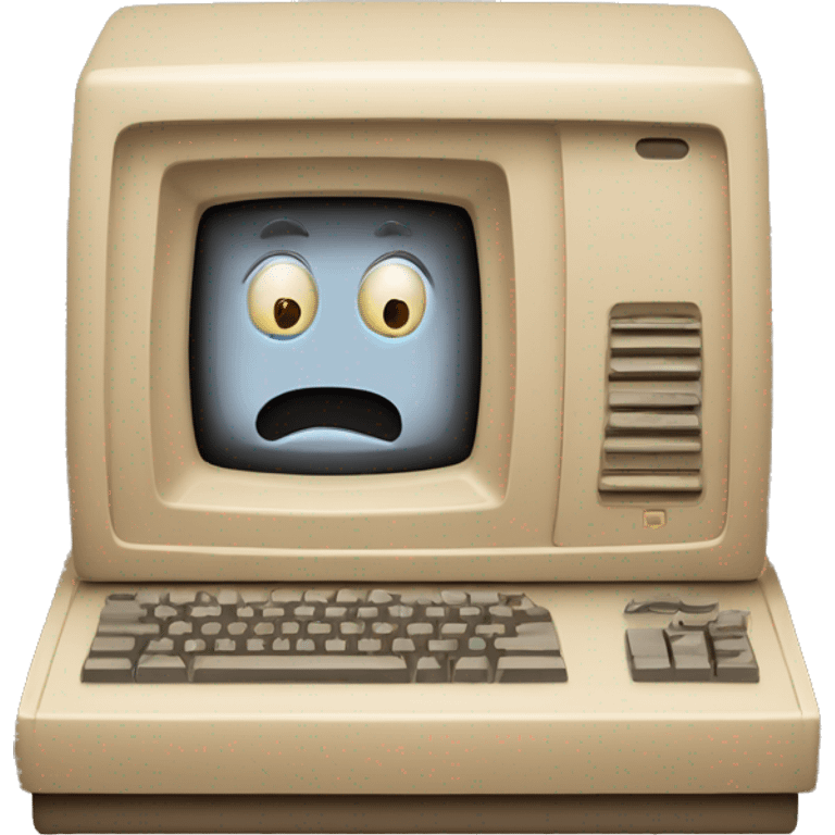 software bug in a old timey beige computer emoji