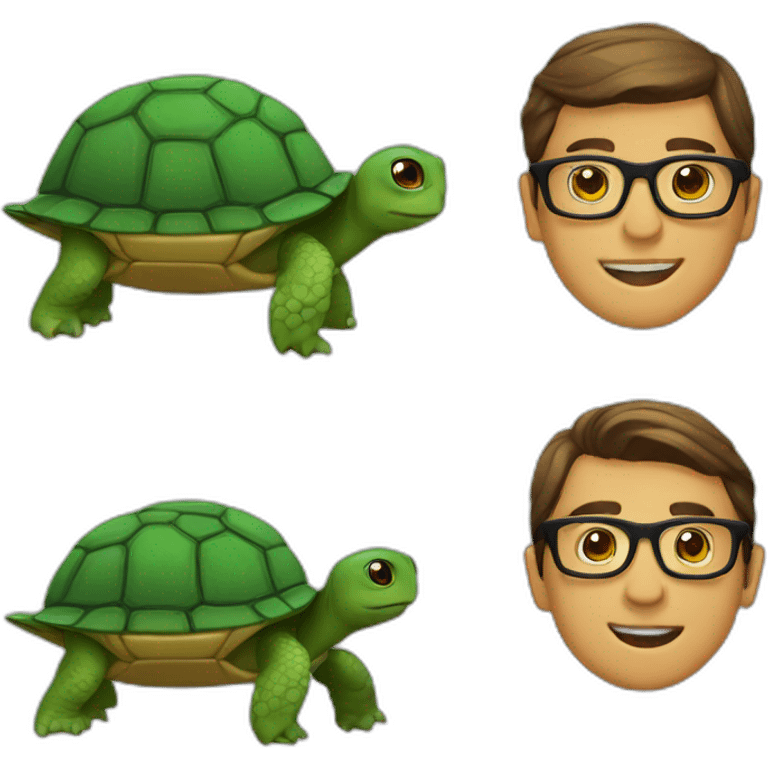 Turtle nerd emoji