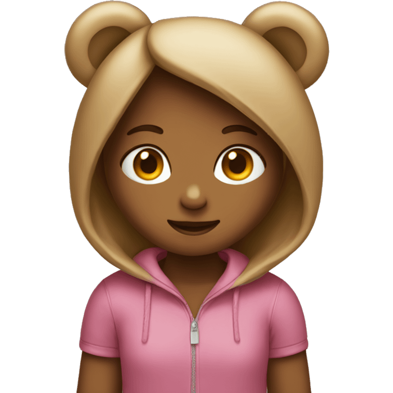 Girl in giant teddy bear  emoji