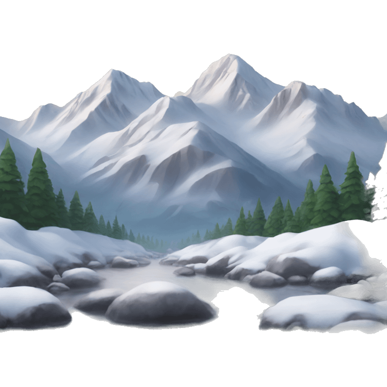 Snowy mountains  emoji