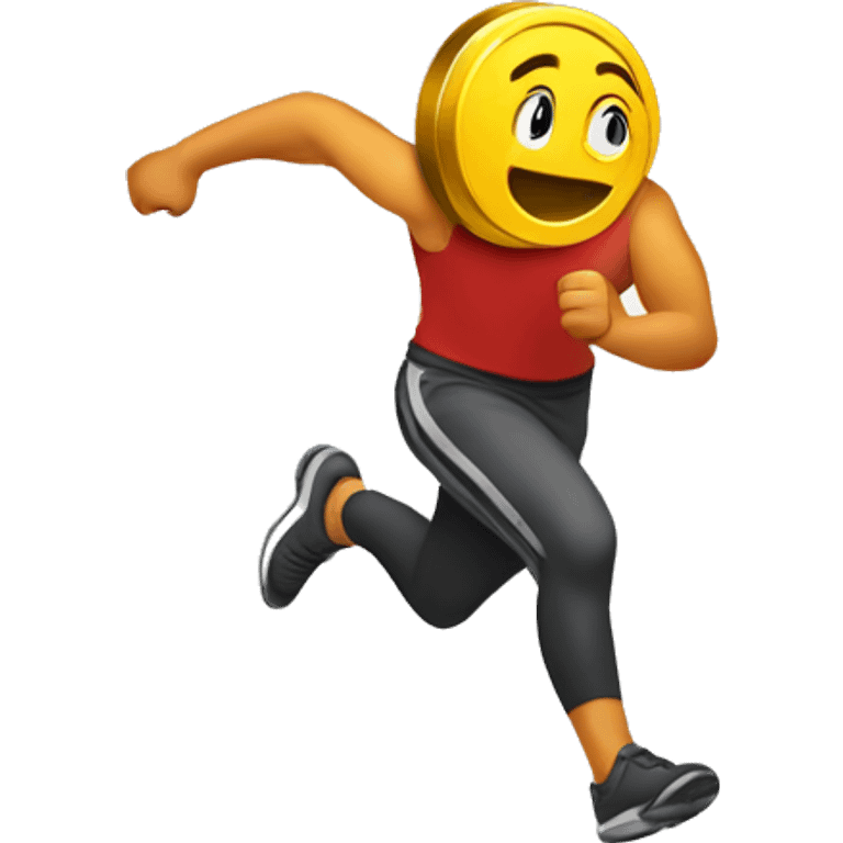 Runing coin emoji