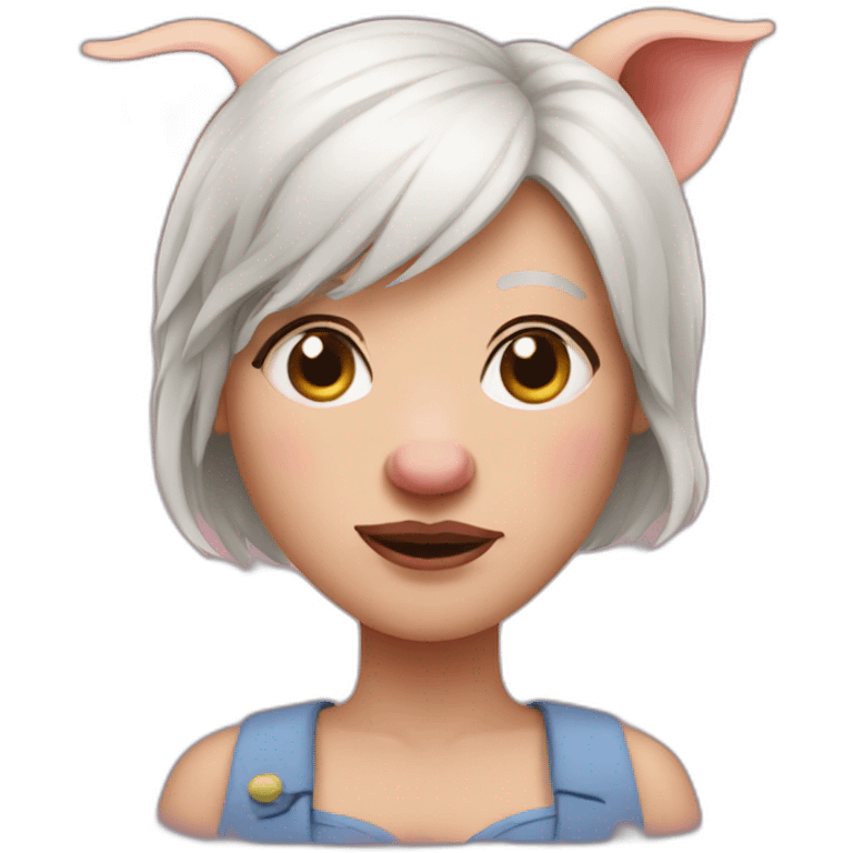 Pig lady emoji