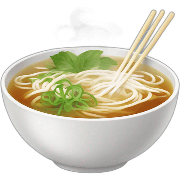 steaming bowl of pho emoji