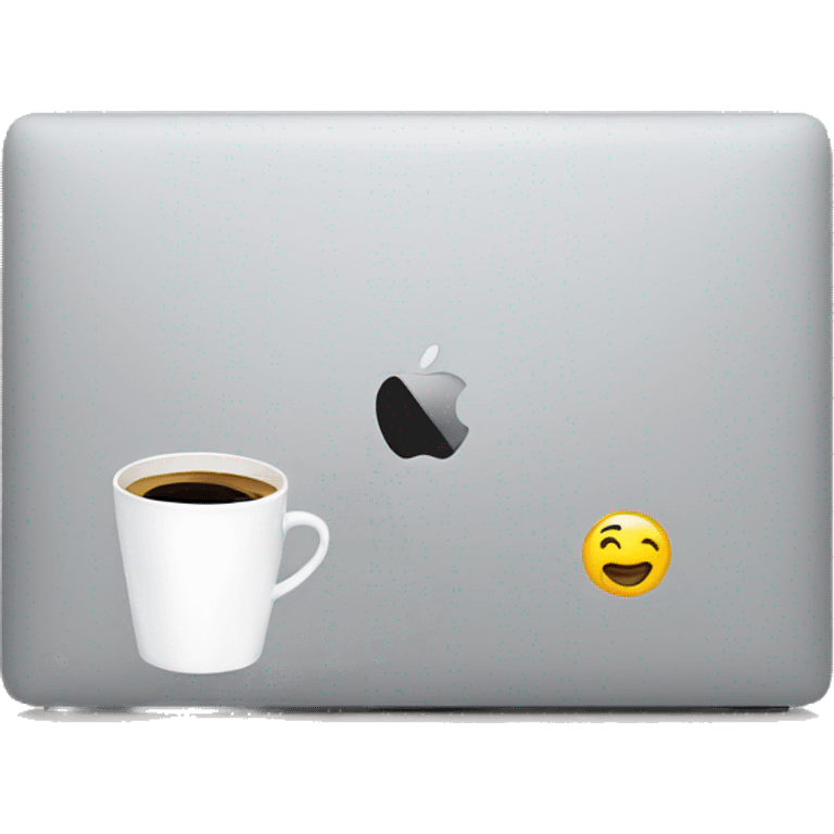 MacBook and coffee emoji