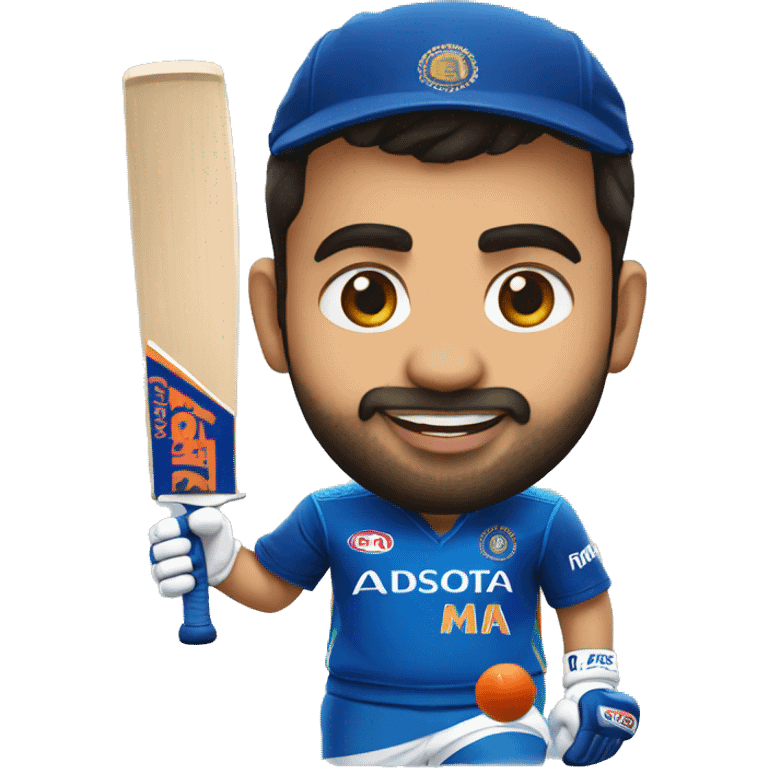 Rohit Sharma in mi jersey  emoji