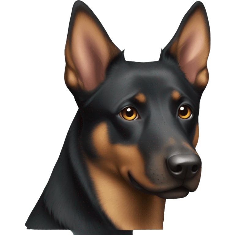 Black australian kelpie and german shepherd mix emoji