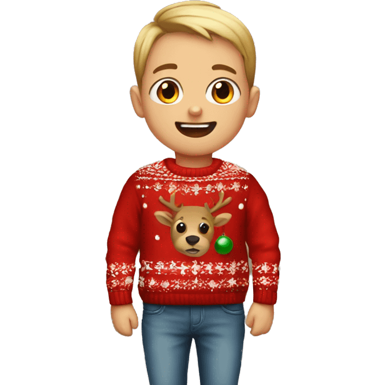 Kid in christmas Sweater emoji