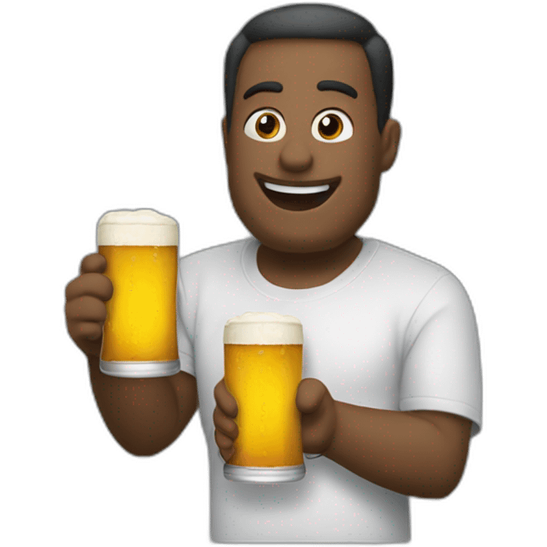 Zemour drinks beer emoji