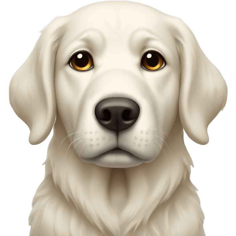 Sad white retriever emoji