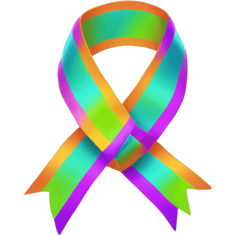 neon color ribbon  emoji