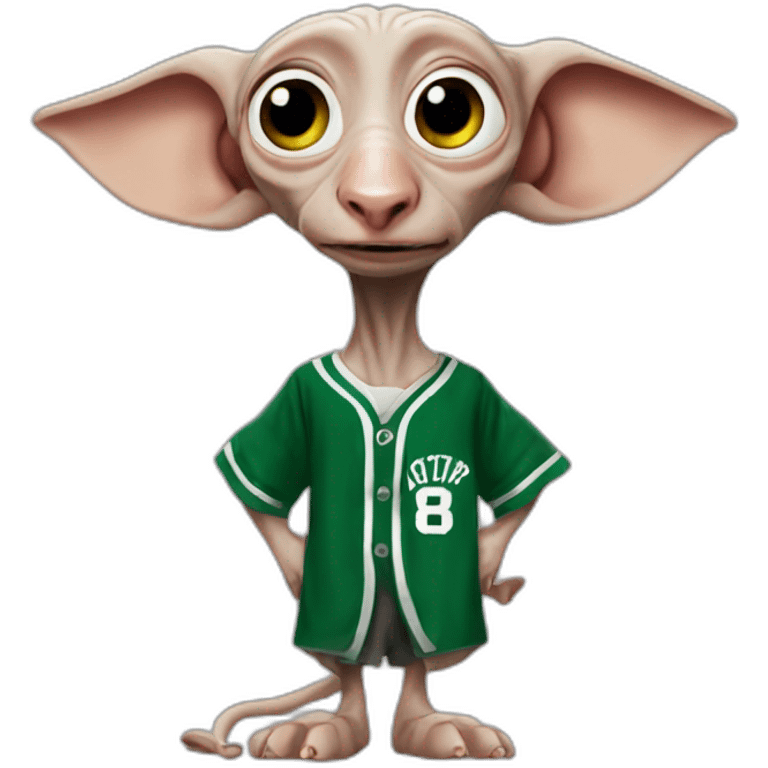  dobby from harry potter wearing green boston celtics jersey emoji