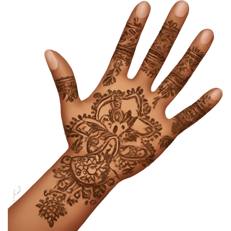 Hand with mehendi emoji