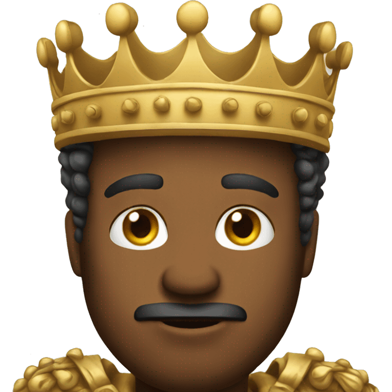 A king with an iPhone emoji