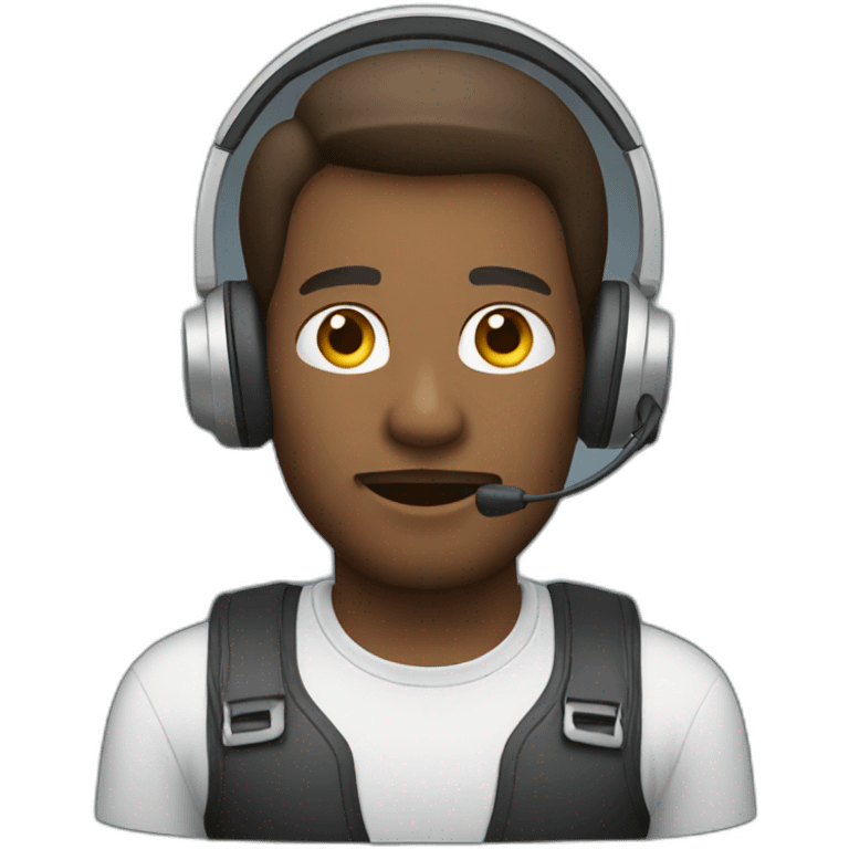 man with headset and mic emoji