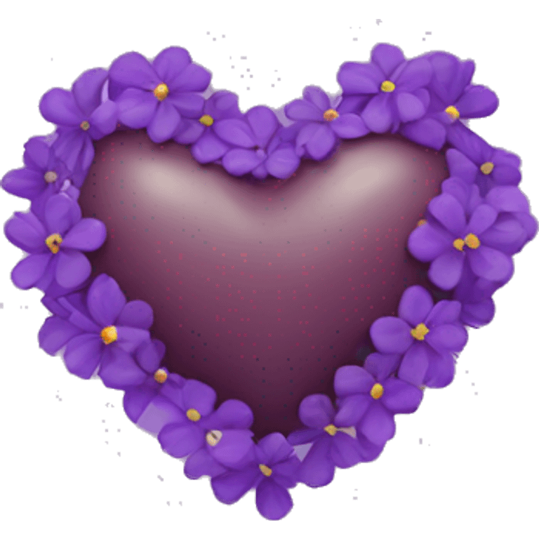 purple heart with flowers  emoji