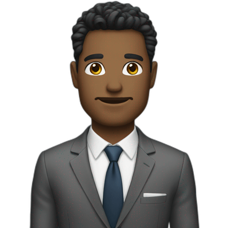 Brett hand wearing suit emoji