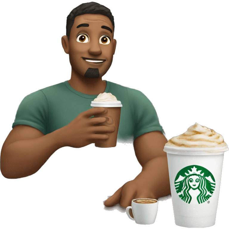 daddy yanke holding Starbucks  emoji