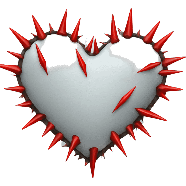 red heart with metal thorns emoji