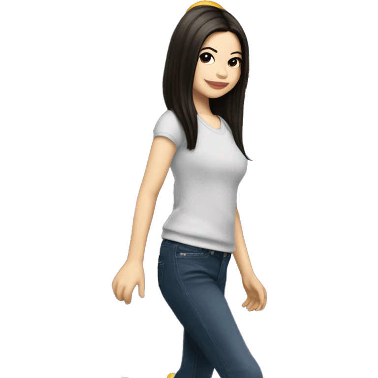 Miranda Cosgrove doing the moonwalk  emoji