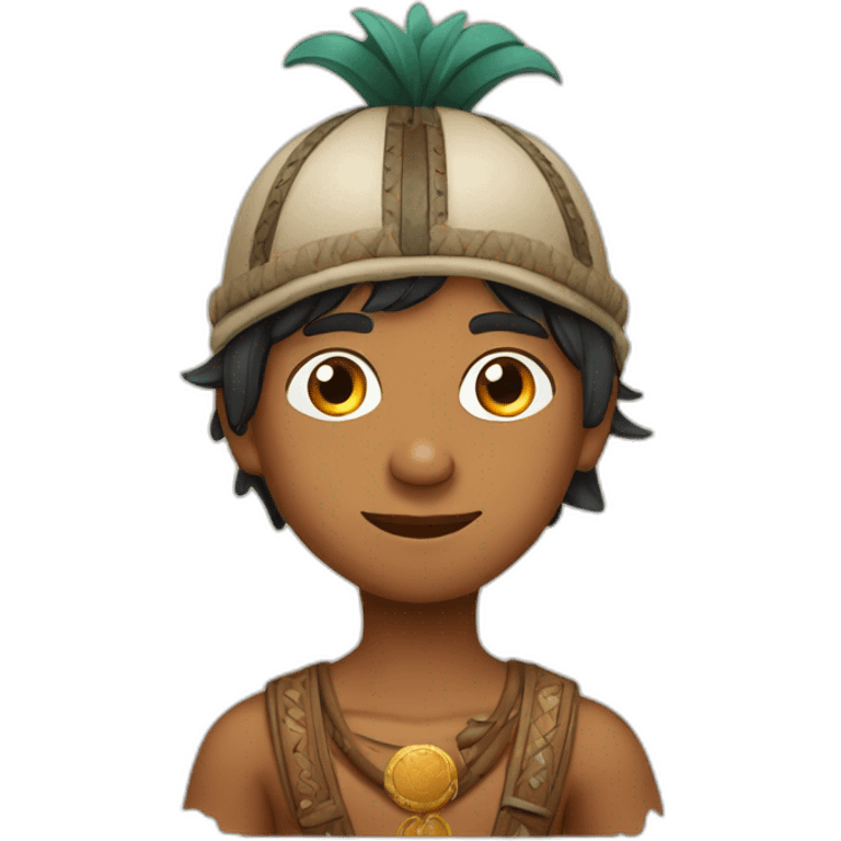 Indian boy with hourse and serif cap emoji