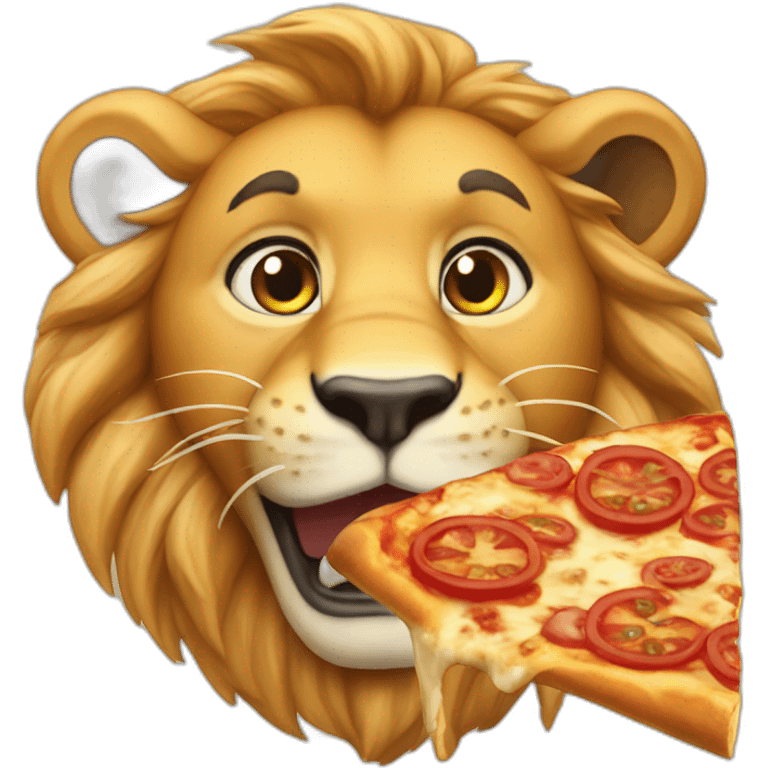 lion pizza emoji