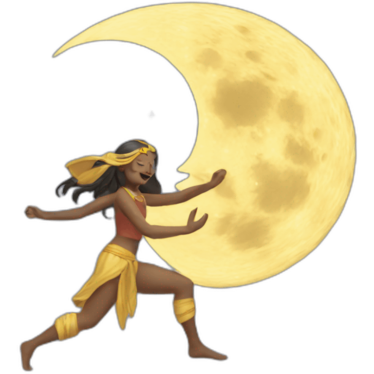 Moon dance  emoji